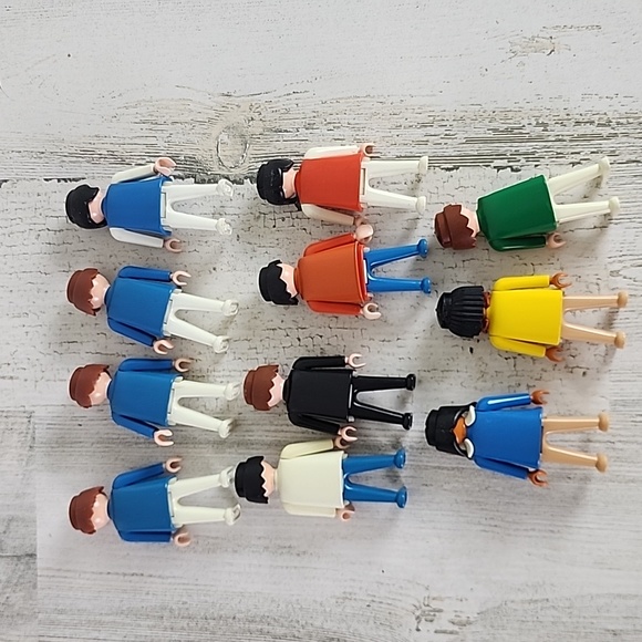 Vintage 11 piece lot Geobra Playmobil figures figurines 1974 - Picture 2 of 5